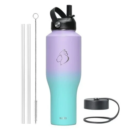 Buzio Trophy Series Water Bottle for Car 1.2L - Pink Green